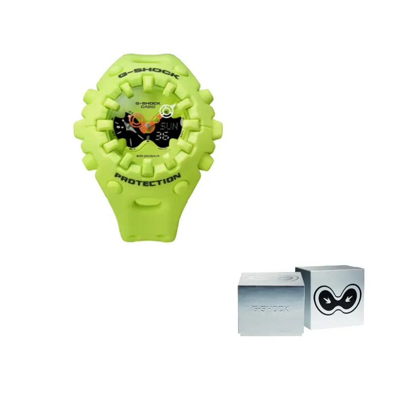 

CASIO Часы GA V01 Collection Quartz Movement Resin Strap Watch Unisex Black Dial, Green Dial