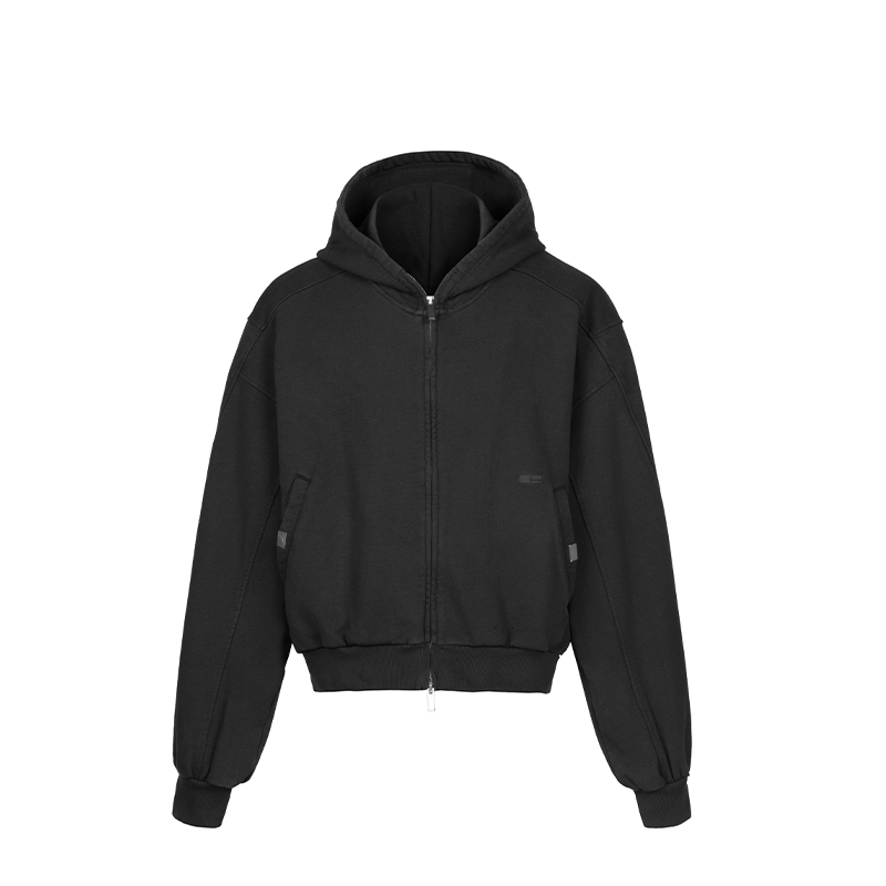 

Хлопковая худи на молнии C2H4, темно-серый