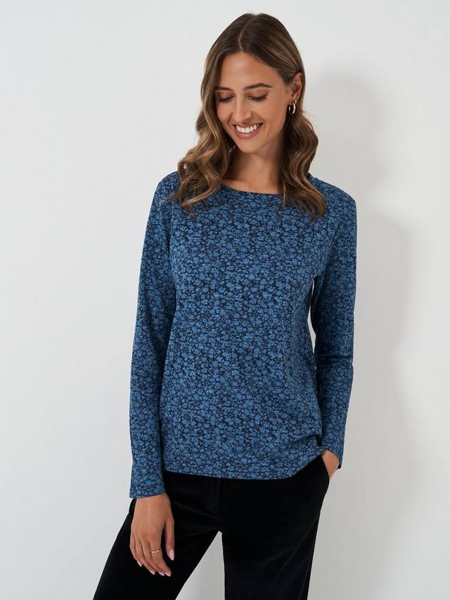 

Цветочный топ cassandra Crew Clothing, цвет Navy Blue