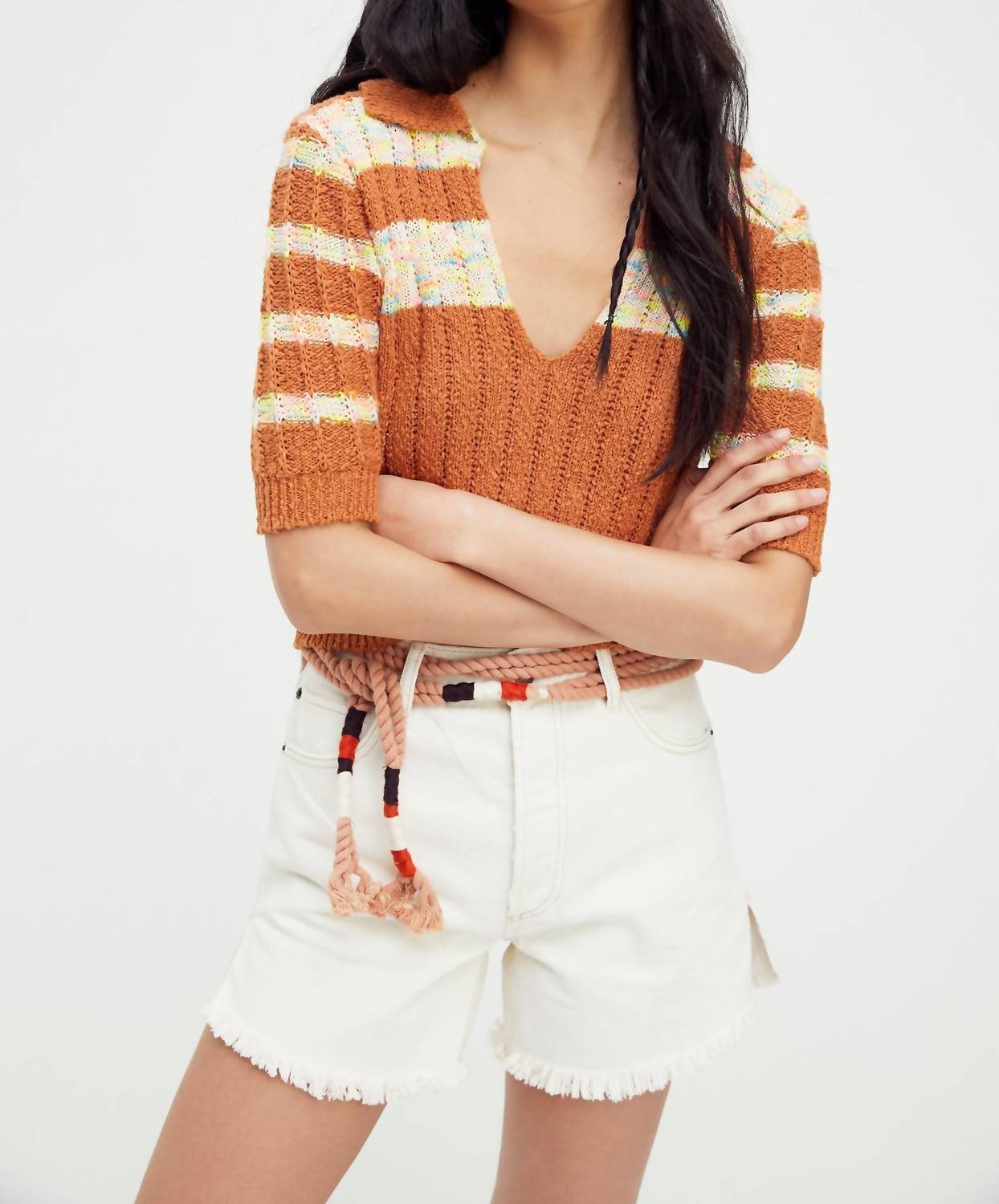 

Топ «Хенли» сейчас и потом в цвете «Корица» Free People, цвет cinnamon combo