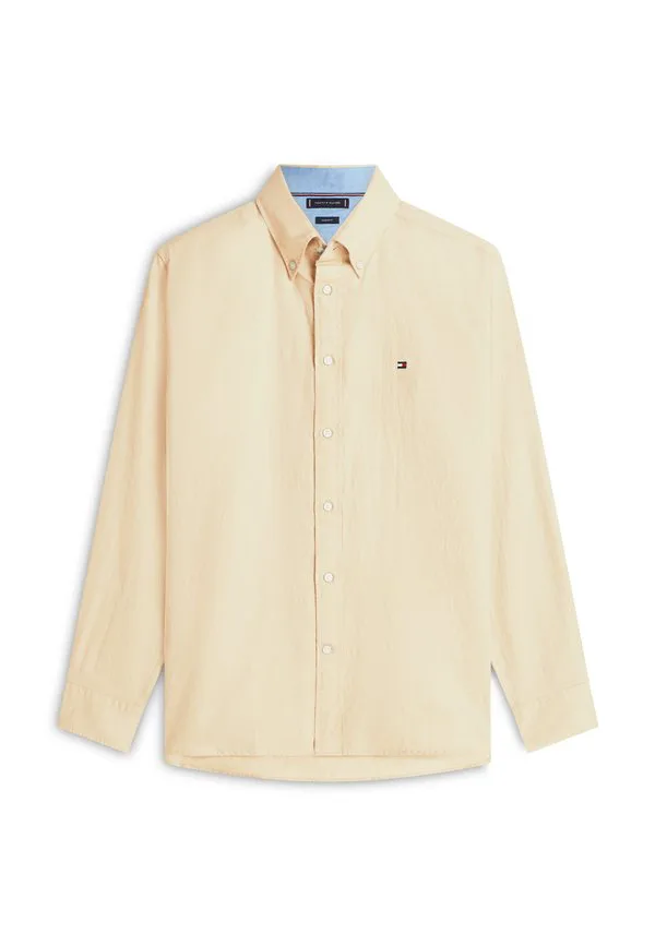 Рубашка-Рубашка прямого кроя из смесовой льняной ткани. Tommy Hilfiger, Sandalwood — фото 4