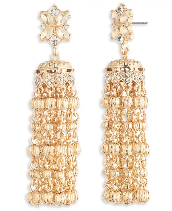 

Серьги-Кисточки из стекла и камня Marchesa, gold