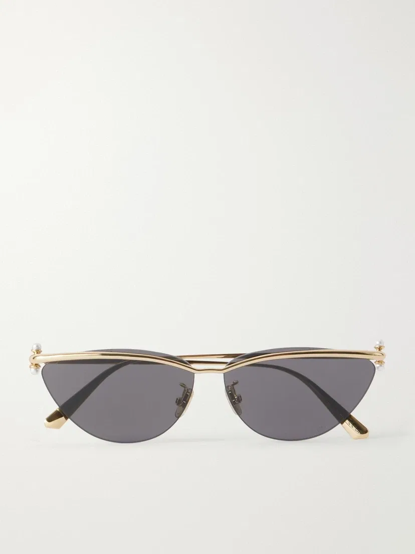 Солнцезащитные очки DiorTribales B2U в оправе «кошачий глаз» золотистого цвета DIOR EYEWEAR, золотой