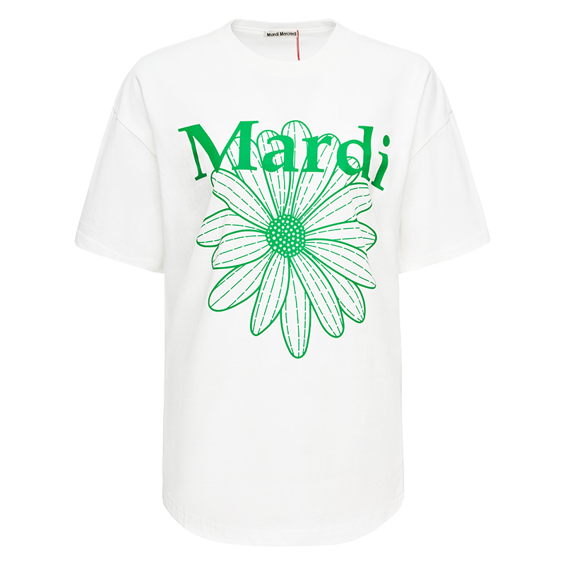 

Футболка унисекс MARDI MERCREDI, белый/синий