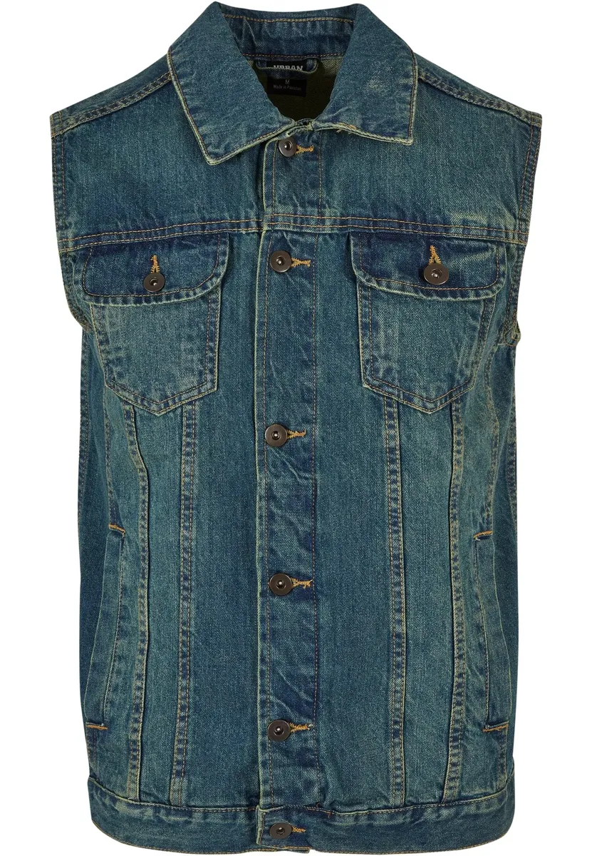 

Жилет трикотажный URBAN CLASSICS " Urban Classics Men's Denim Vest" (1 шт.), голубой