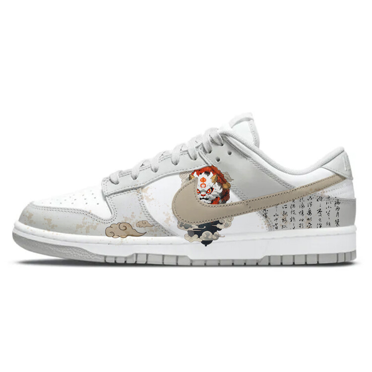 

Кроссовки Nike Dunk Skateboarding Shoes Men Low-top White/gray, серый