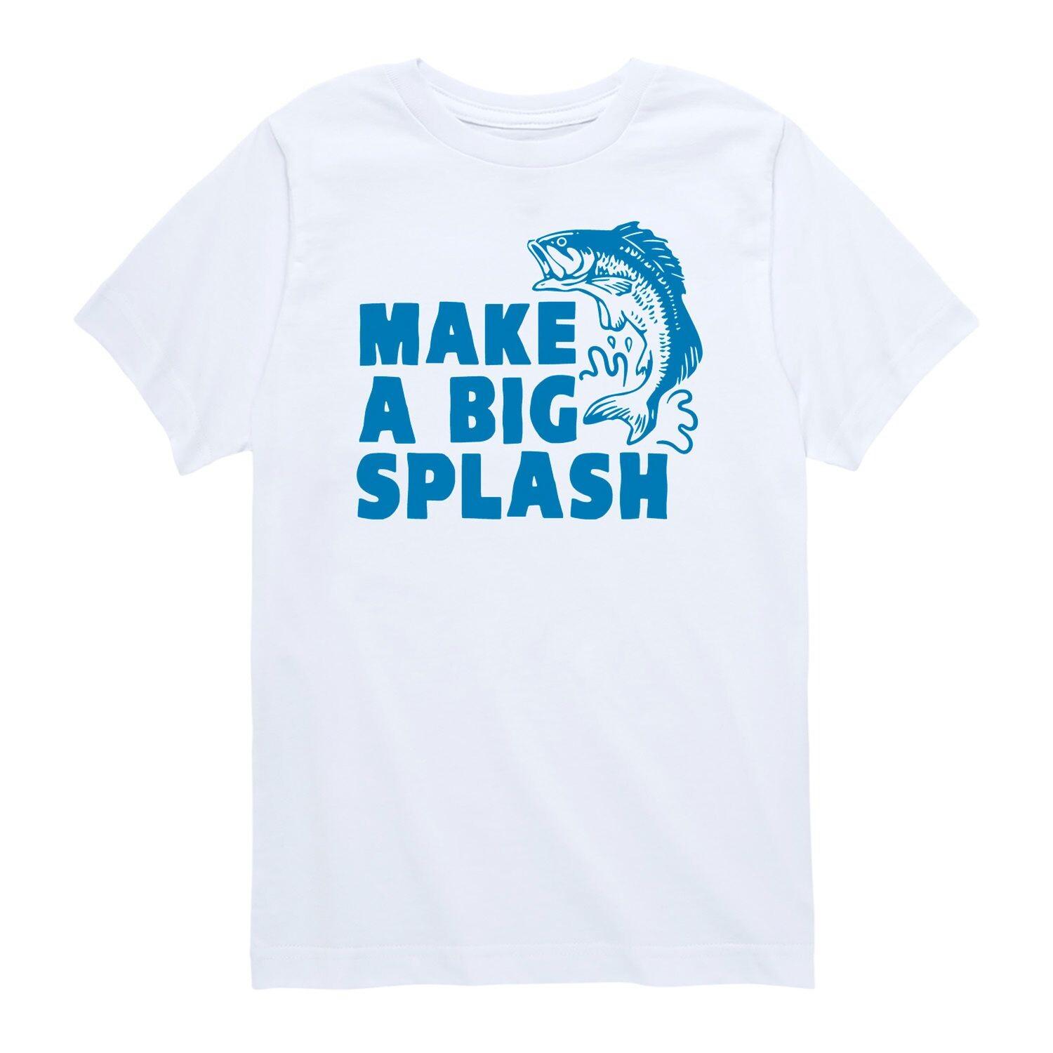 

Футболка с рисунком рыбалки "Make A Big Splash" для мальчиков 8–20 лет Licensed Character