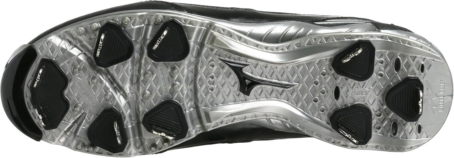 Бейсбольные бутсы Mizuno Men's Pro Mid G4, черный — фото 4
