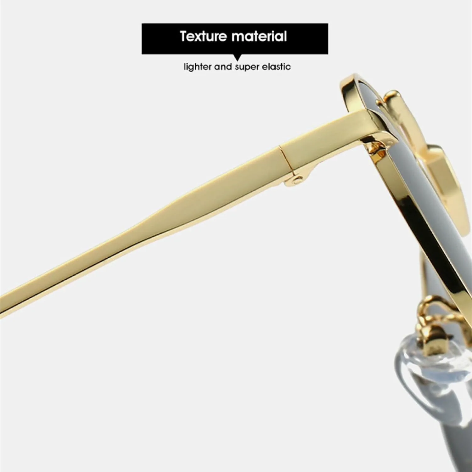 

Ретро-солнцезащитные очки в форме неправильного многоугольника из металла для женщин, модные мужские солнцезащитные очки UV400 в стиле панк VFDHN, Black Grey