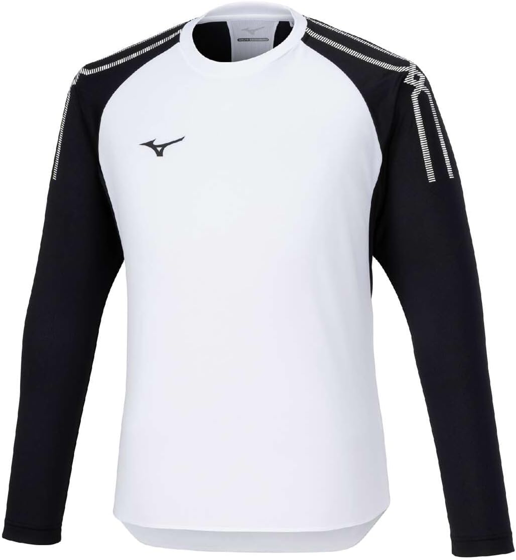 

Футболка с длинным рукавом MC Line Track & Field Wear, Dynamotion Fit, U2MAB550 Mizuno, белый/черный