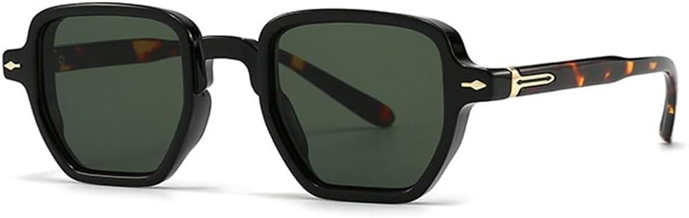 

Ретро квадратные женские солнцезащитные очки с заклепками, панк-стиль, мужские темно-зеленые солнцезащитные очки с защитой от УФ-излучения UV400 SKFGNX, Black Dark Green