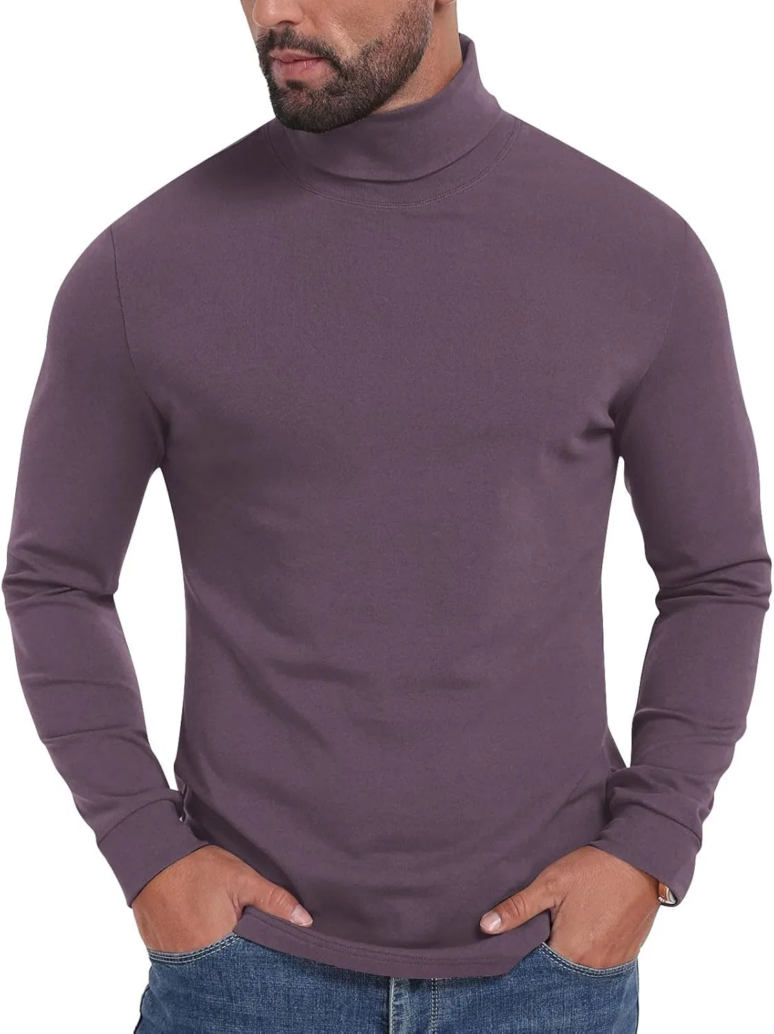 Мужская водолазка, облегающая, дышащая, Generic, 2-purple