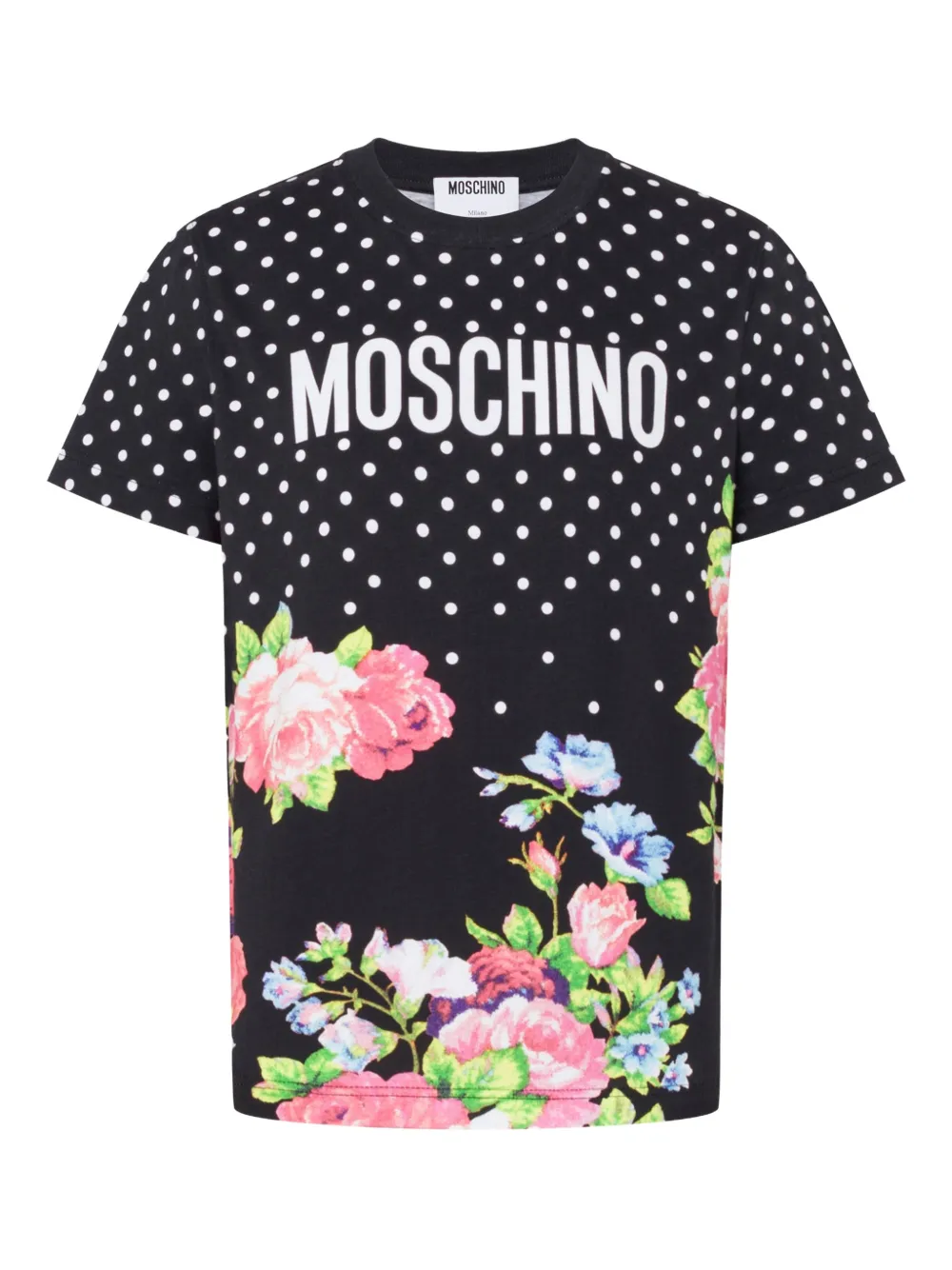 

Хлопковая футболка Moschino, черный