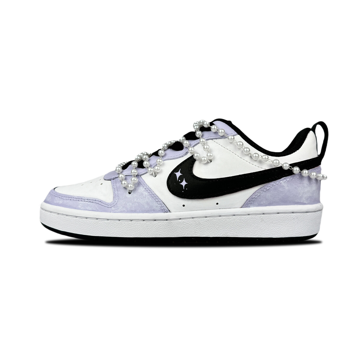 

Кроссовки Nike Court Borough Skateboarding Shoes Women's Low-top Purple/white/black, цвет Light Lavender