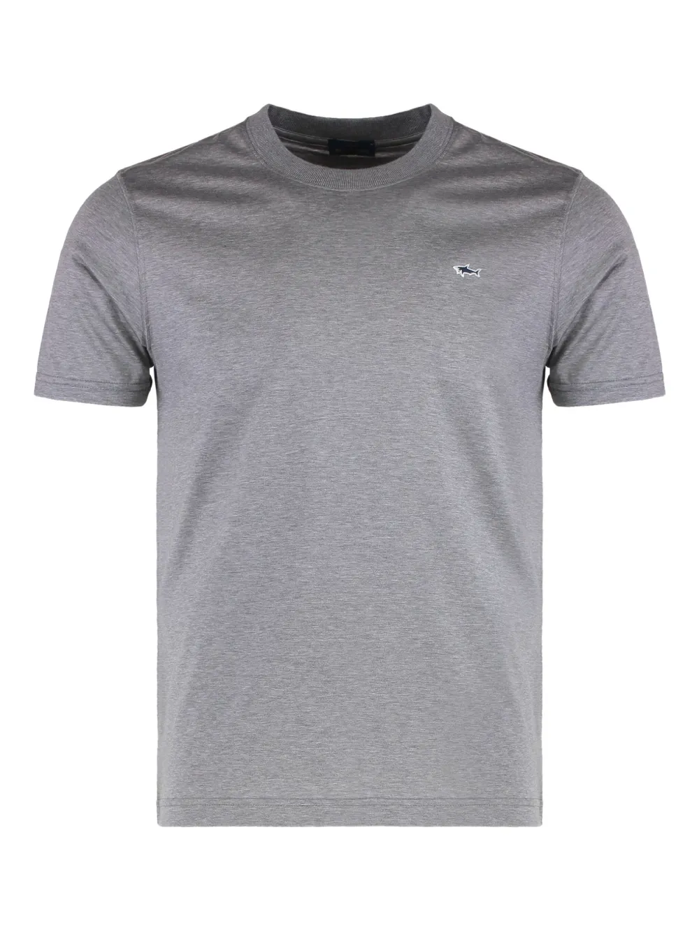 

Футболка с вышитым логотипом и круглым вырезом Paul & Shark, серый