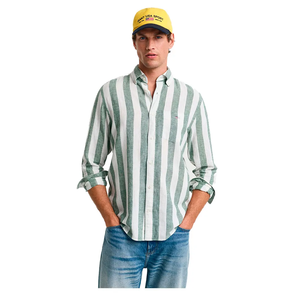 

Рубашка Gant Bold Stripe Regular Fit, зеленый