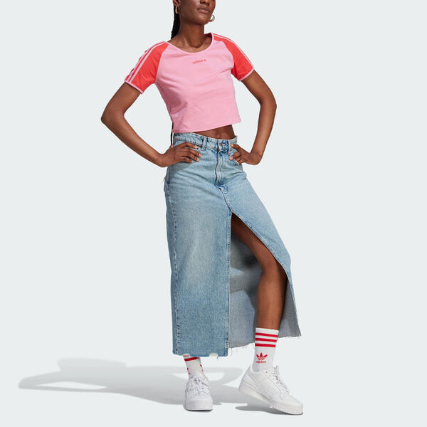 Футболка (WMNS) Adidas originals Island Club Short T-Shirt 'Pink', розовый — фото 4