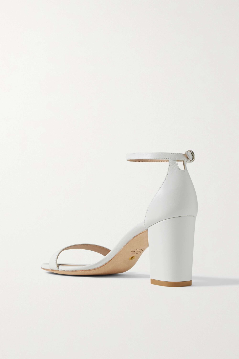 STUART WEITZMAN кожаные сандалии NudistCurve, белый