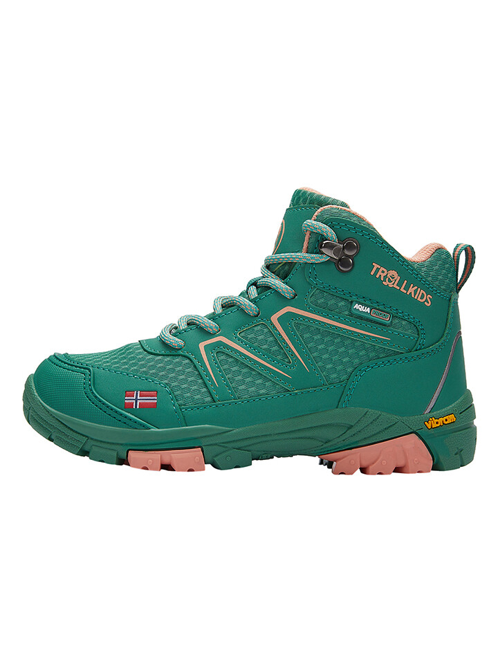 

Кроссовки Trollkids Trekkingboots Skarvan Hiker Mid, зеленый
