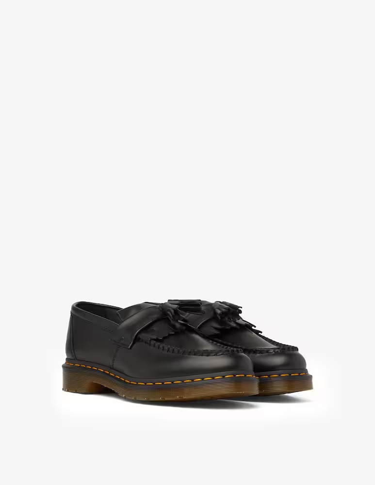 Мужские лоферы Dr. Martens кожаные с кисточками, черный — фото 2