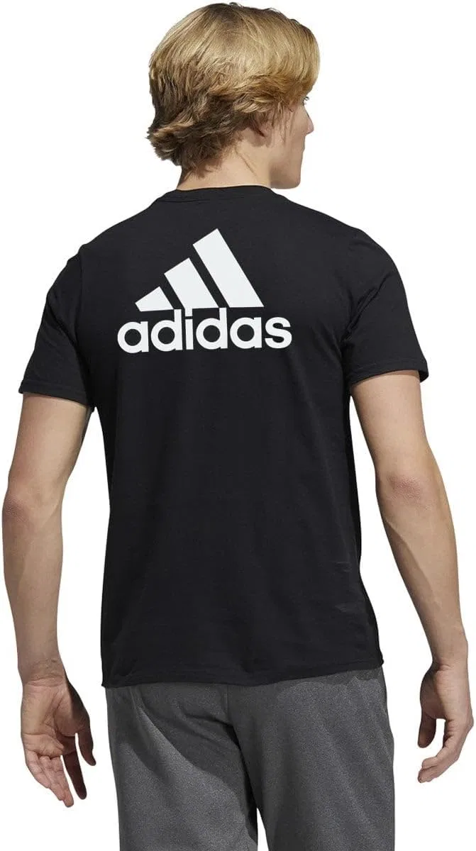 Футболка с коротким рукавом, хлопок, adidas, Black/White