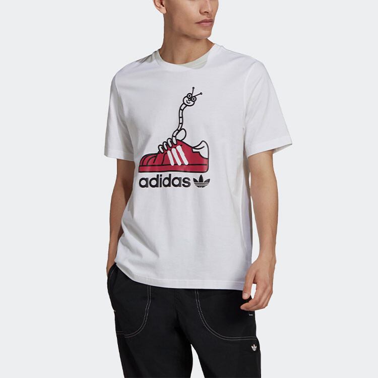 Футболка Worm мужская белая Adidas Originals, белый — фото 2