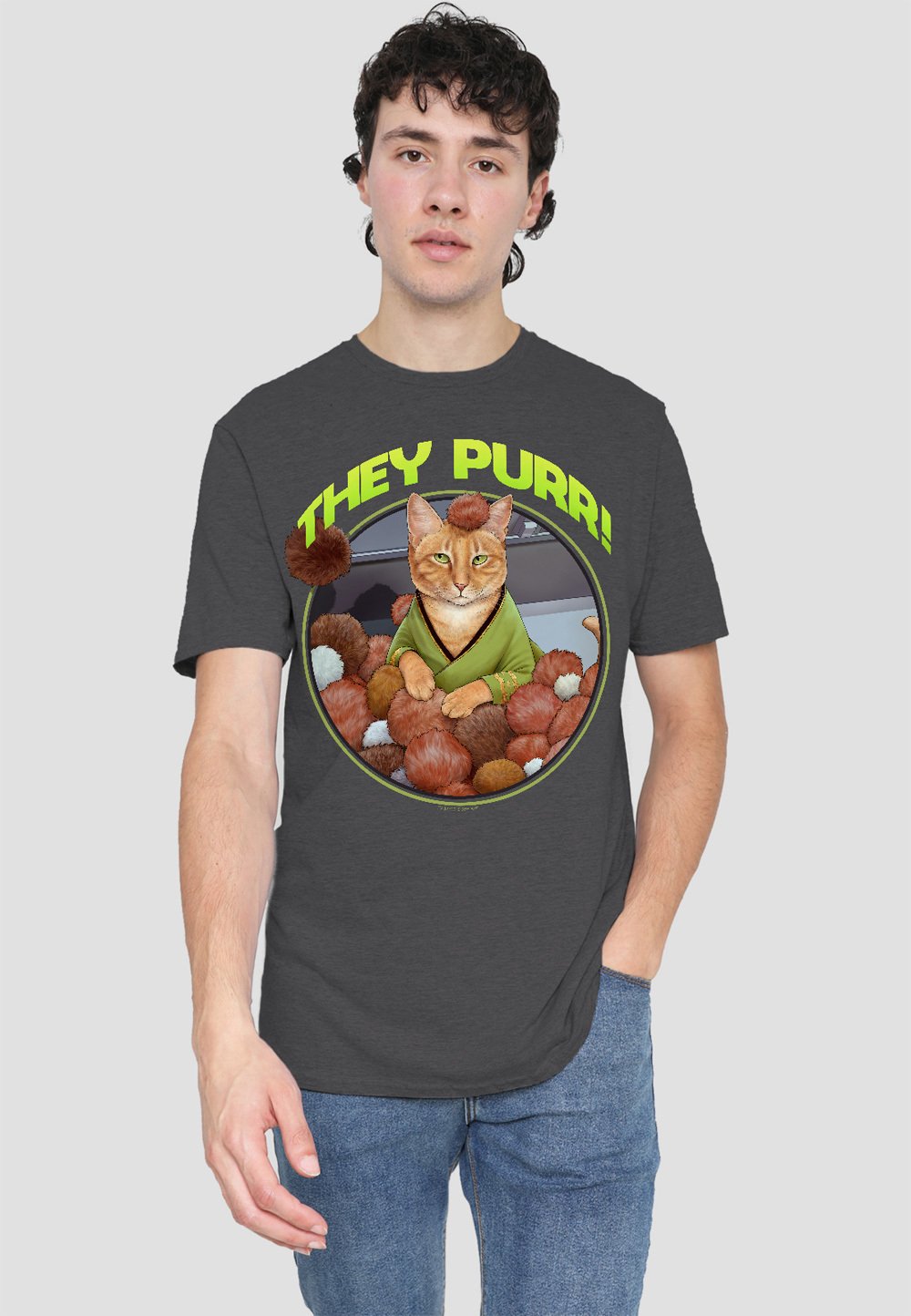 

Футболка с принтом STAR TREK THE PURR Cotton Soul, антрацит
