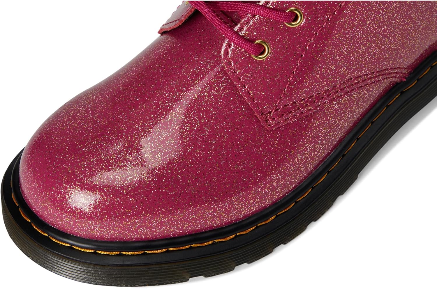 Ботинки Dr. Martens 1460 Y, Детские, с блестками, фуксия/серебро/золото — фото 2