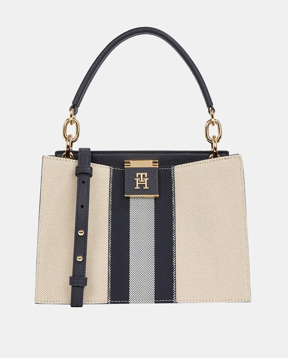 

Мини-сумка из полосатой парусины Tommy Hilfiger, тёмно-синий