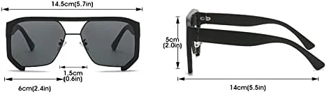

Крупные солнцезащитные очки в полуободковой оправе для женщин, винтажные солнцезащитные очки с градиентным покрытием UV400 для мужчин MTZJH, Blueflower-blue