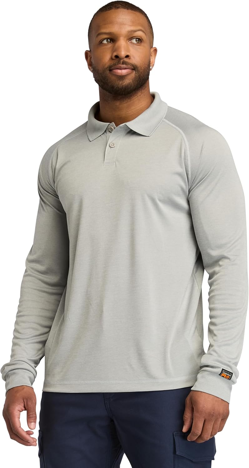 

Timberland PRO мужская влагоотводящая поло с длинным рукавом, Medium Grey Heather, Серый, Timberland PRO мужская влагоотводящая поло с длинным рукавом, Medium Grey Heather