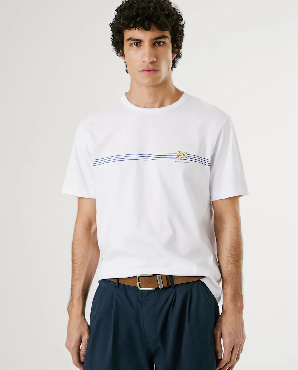 

Мужская футболка с коротким рукавом и принтом логотипа PJL Pepe Jeans, белый