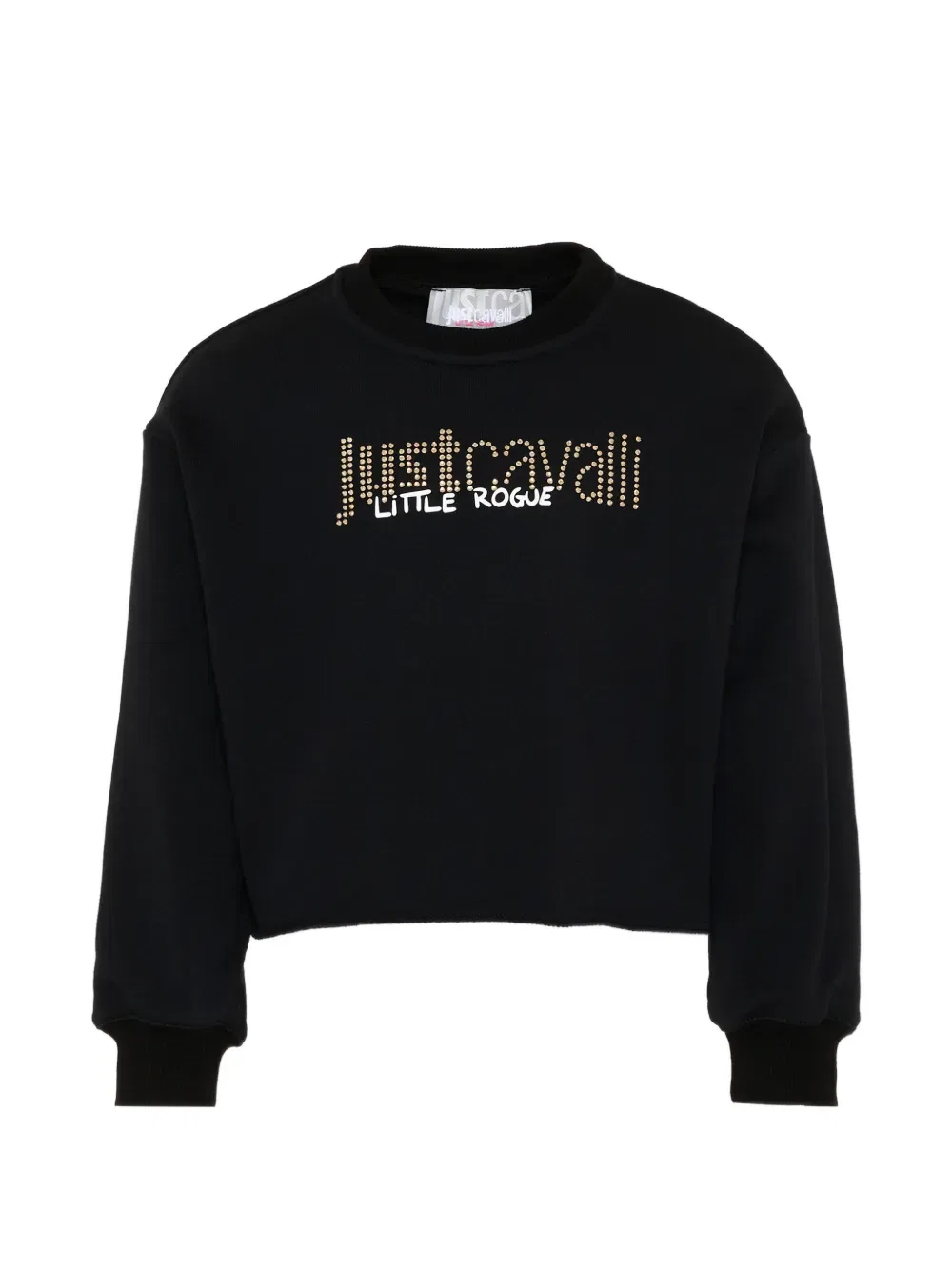 Толстовка с круглым вырезом Just Cavalli Kids, черный