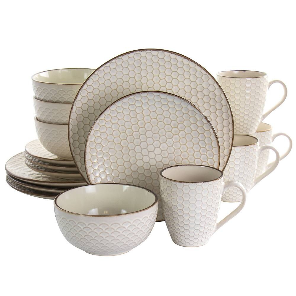 

Набор столовой посуды Elama Honey Ivory, 16 предметов, цвет слоновой кости, цвет Ivory