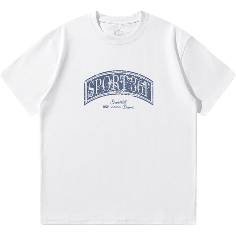 

361° Футболка мужская белая с круглым вырезом умеренно прямого кроя