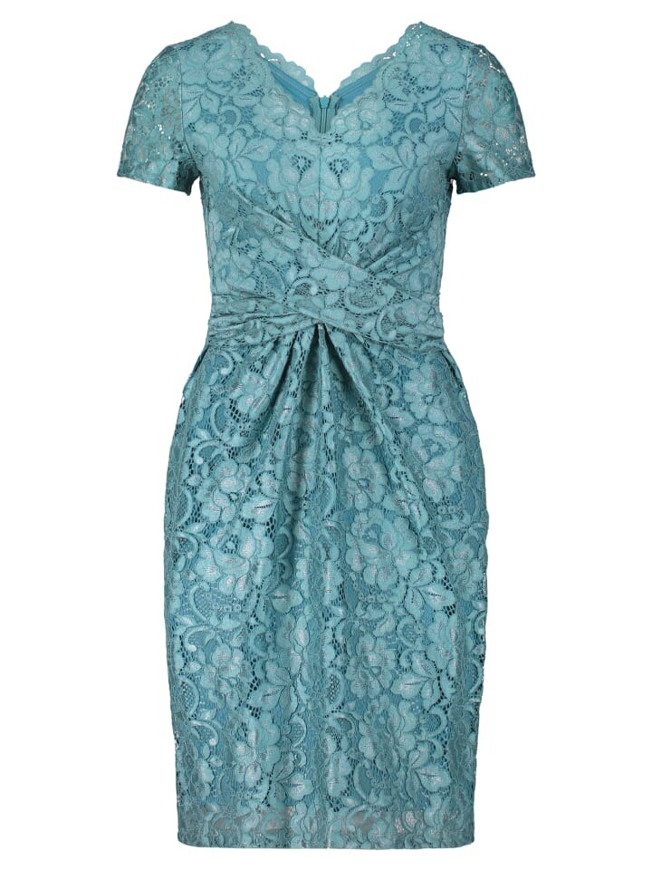 

Короткое платье Vera Mont Spitzenkleid figurbetont, цвет Smoky Turquoise