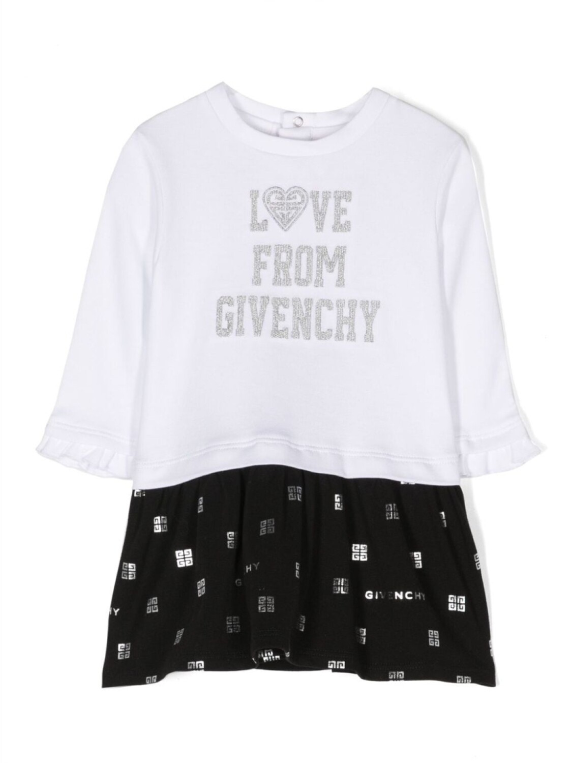 

Платье с вышитым логотипом Givenchy Kids, белый