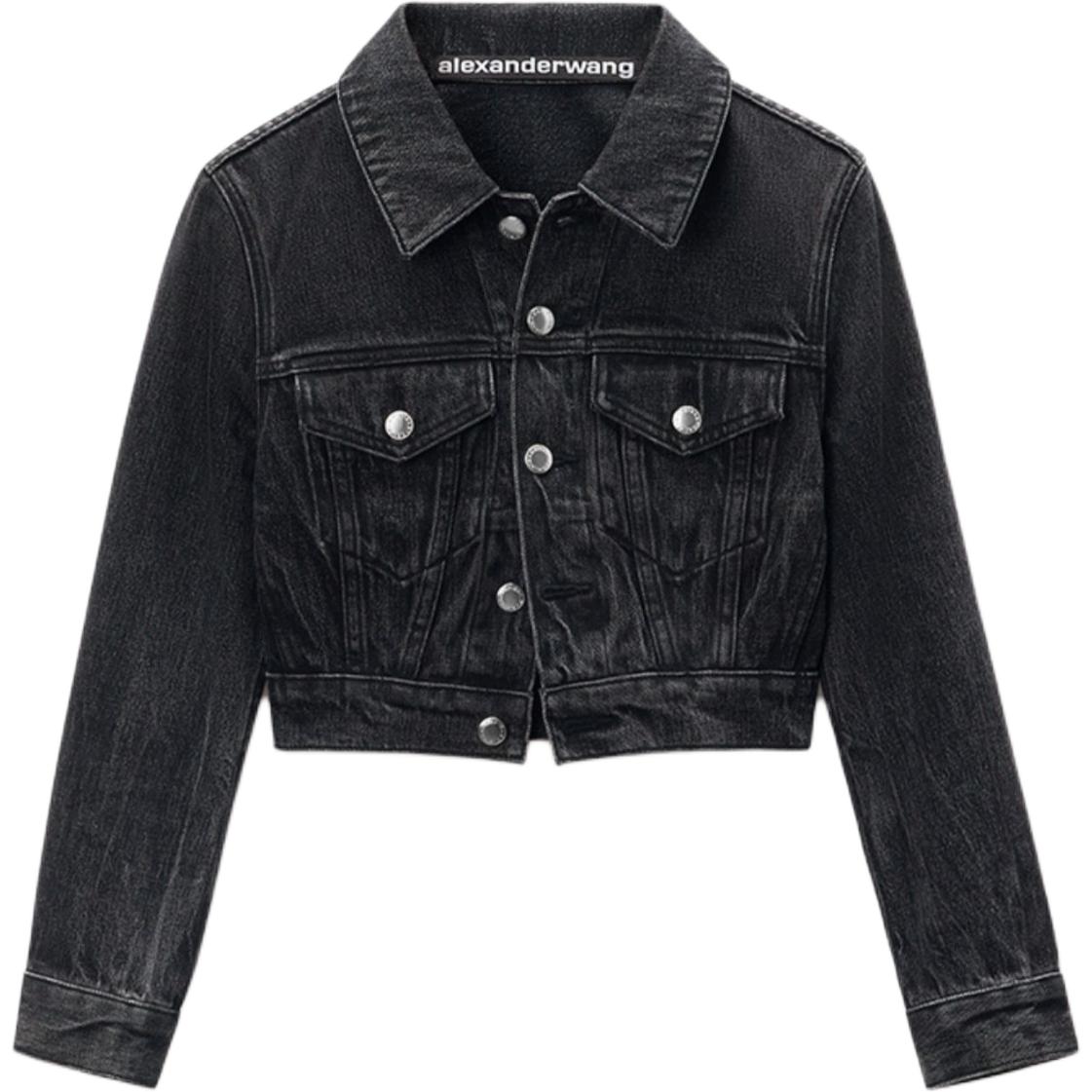 

Alexander Wang Укороченная куртка дальнобойщика, Distressed Gray