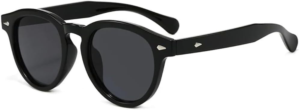 

Солнцезащитные очки с защитой UV400 | Овальные заклепки, панк, прозрачные, конфетного цвета | для женщин и мужчин, для занятий спортом на открытом воздухе и вождения LXLHWN, Black Grey