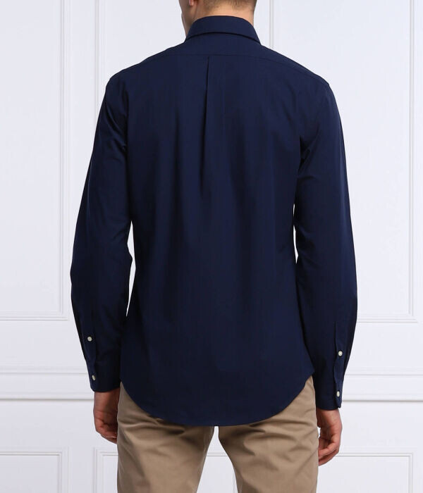 Рубашка Polo Ralph Lauren Custom Fit на пуговицах, синий — фото 4