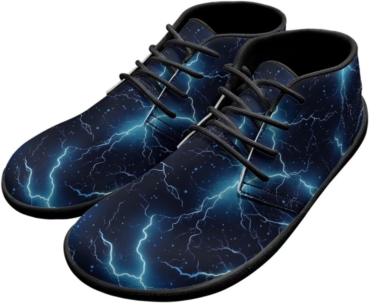 

Мужские баскетбольные кроссовки с низким верхом и принтом «Молния и пламя», шнуровка, спортивная обувь для тренировок для мальчиков Ecaestolph, черный/синий