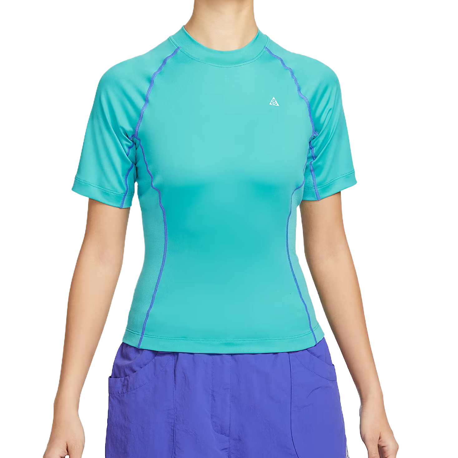 

ACG DRI FIT Quick Dry Clothing для женщин Nike, cactus зеленый/transparent розовый/sapphire синий/mountain белый