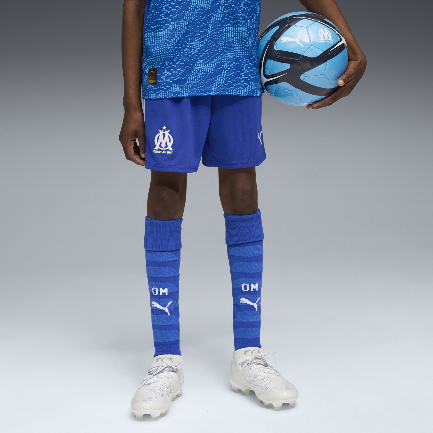 PUMA Шорты для тренировок Regular 'Olympique de Marseille 25/26' в синем, светло-голубом — фото 3