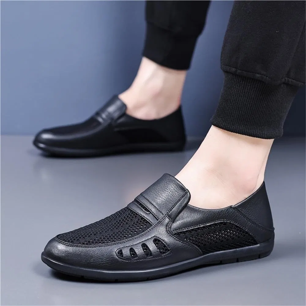 Лоферы из искусственной кожи на каблуке, Slip-On, Black DHFIRUFSHLO — фото 2