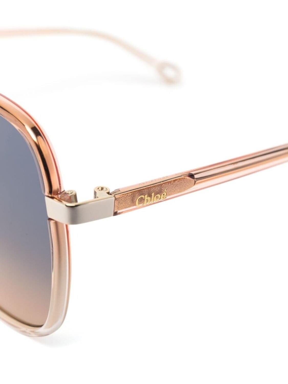 Chloé Eyewear солнцезащитные очки Franky в квадратной оправе, оранжевый — фото 2