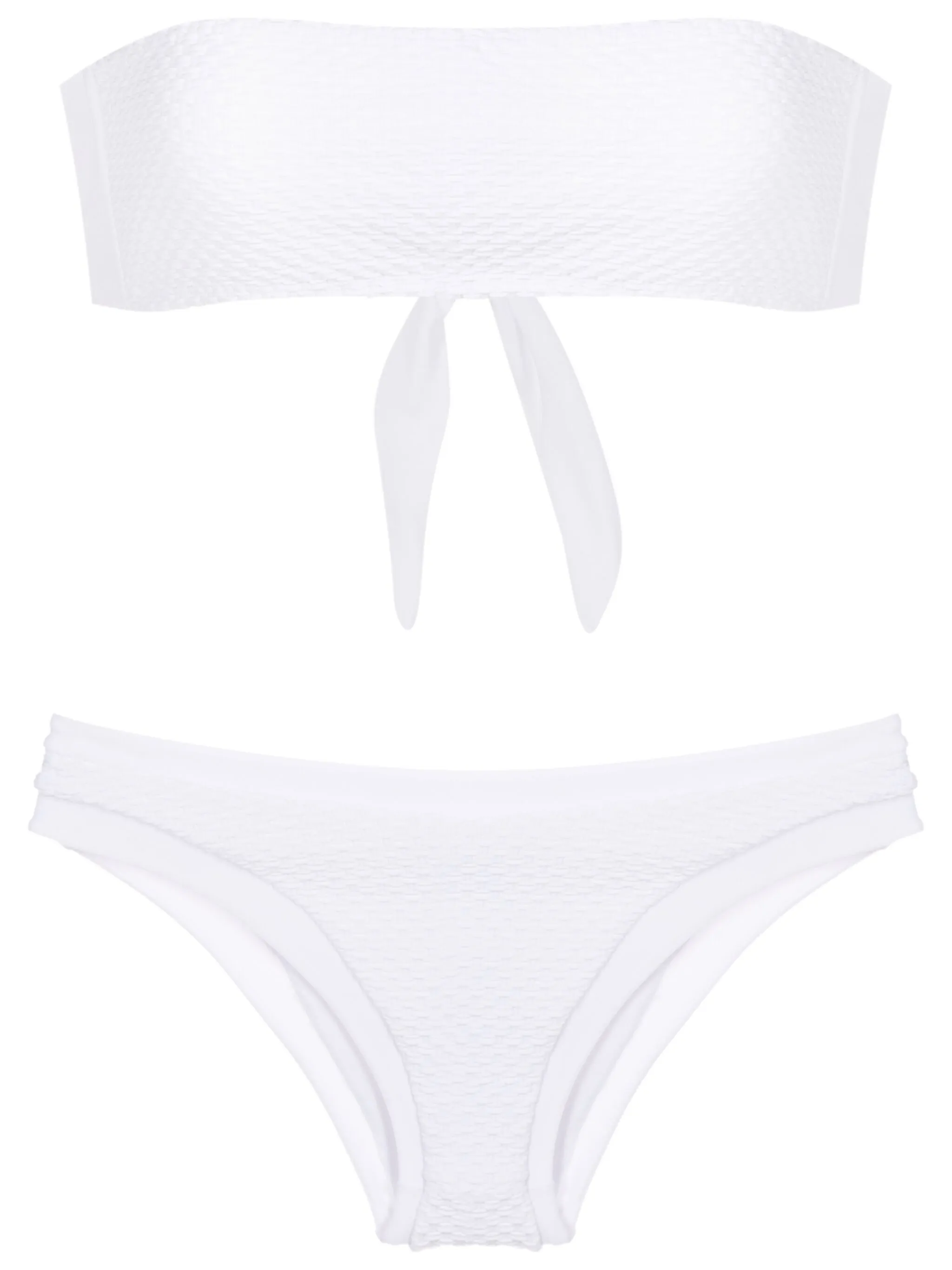 

Фактурный купальник-бандо Amir Slama, белый