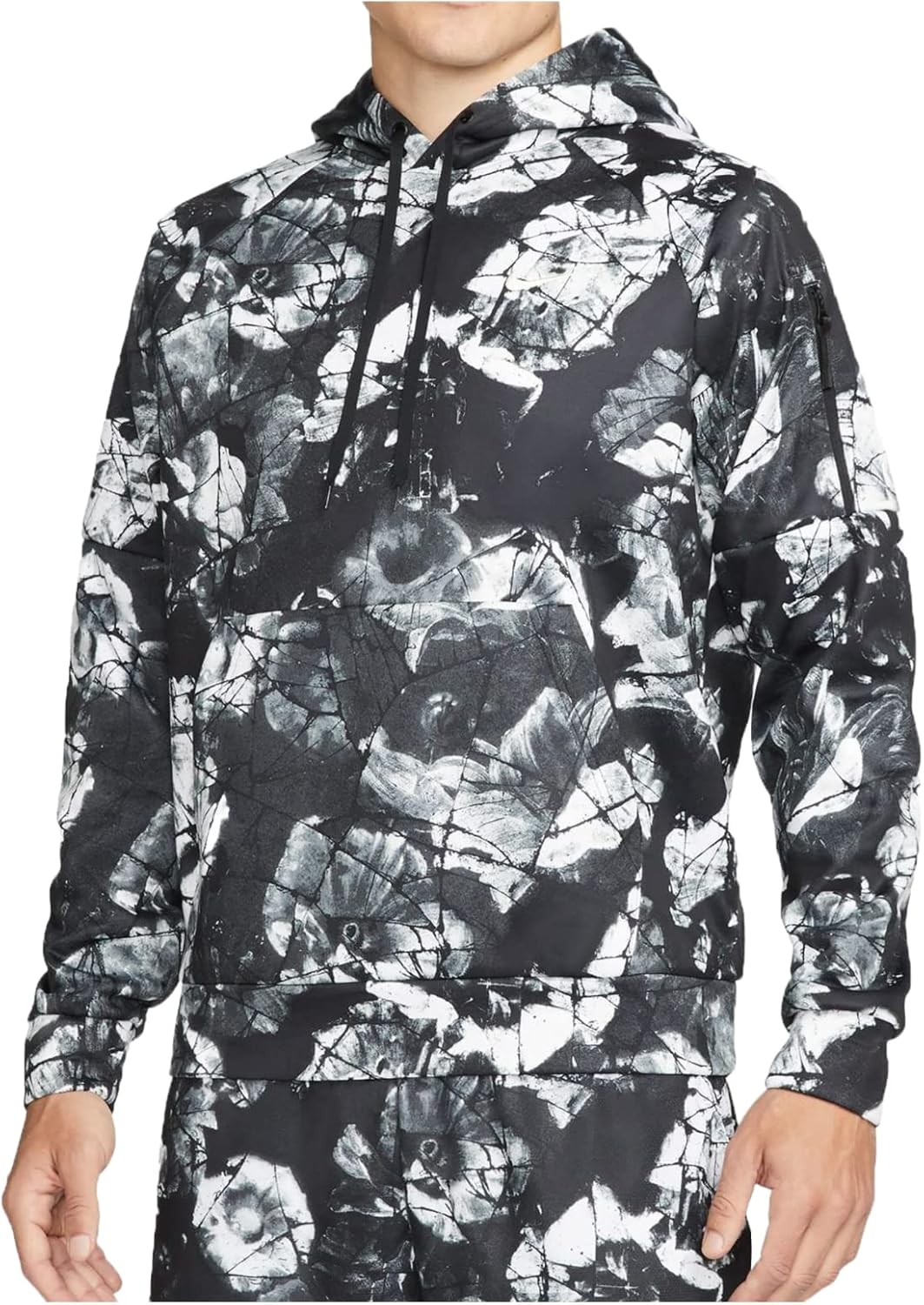 

Мужская толстовка с капюшоном для фитнеса Nike Therma-FIT, Black/Coconut Milk