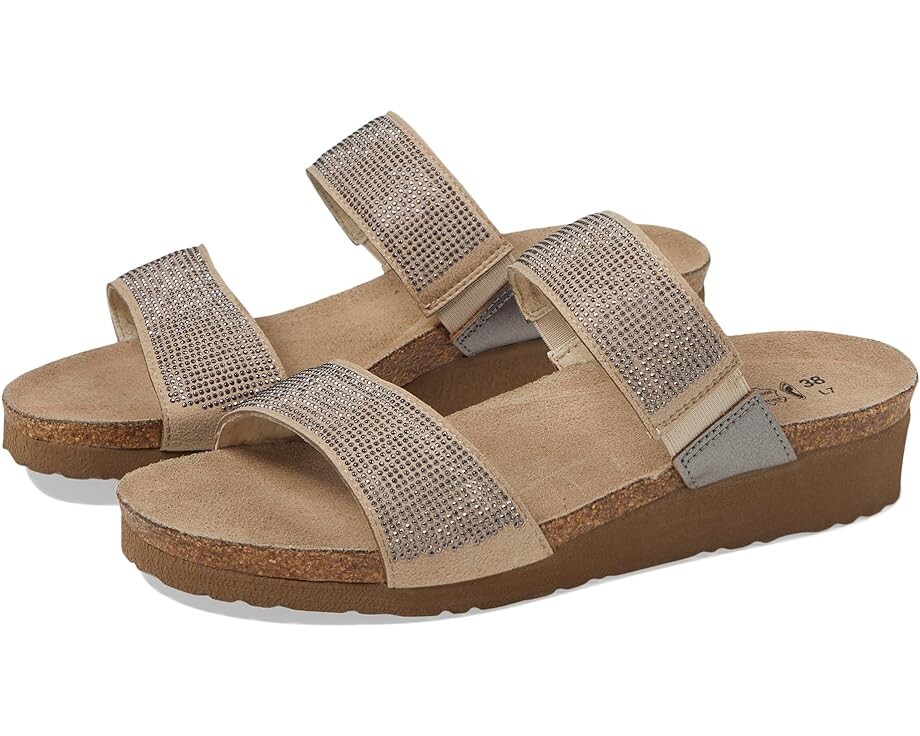 

Сандалии Naot Bianca, цвет Beige/Silver Rivets/Mirror Leather