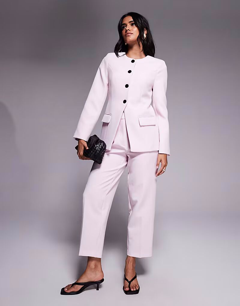 

Прямые брюки нежно-розового цвета River Island