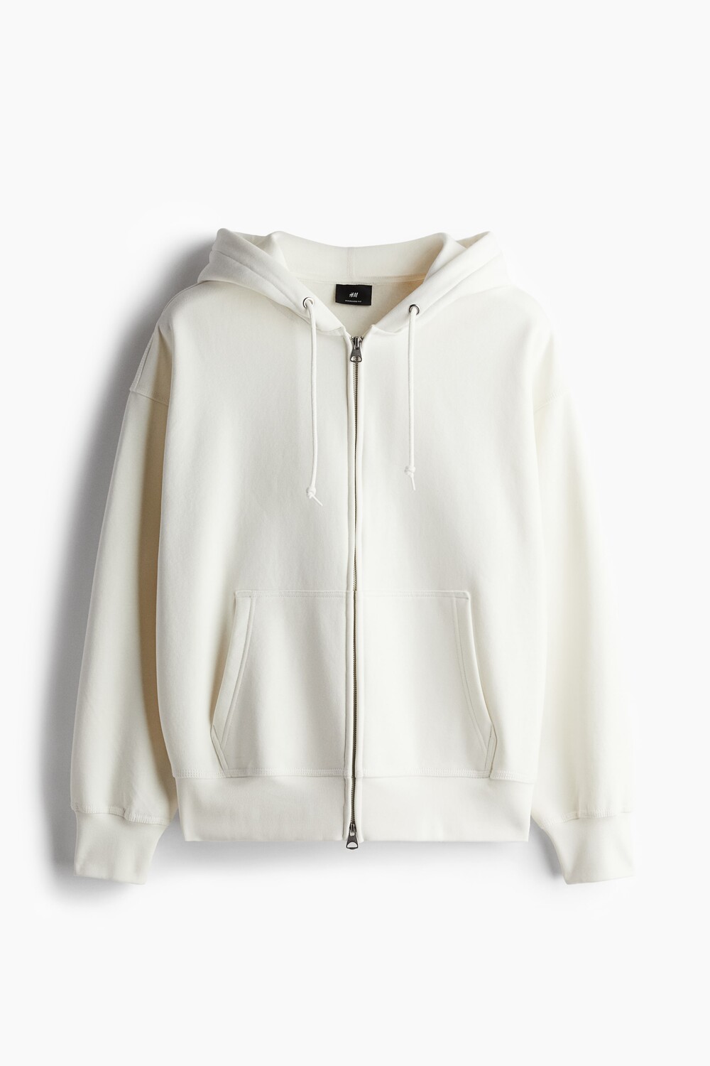 

Толстовка оверсайз на молнии H&M, белый